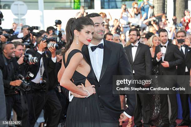 Sara Sampaio and Mohammed Al Turki attends the "Inside Out" Premiere during the 68th annual Cannes Film Festival