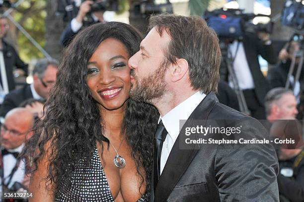 Samuel Le Bihan and wife Daniela attends the "Inside Out" Premiere during the 68th annual Cannes Film Festival