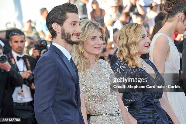 Pierre Niney, Melanie Laurent, Marilou Berry attends the "Inside Out" Premiere during the 68th annual Cannes Film Festival