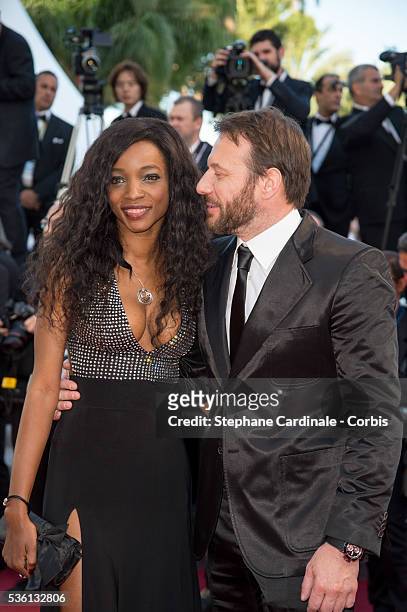 Samuel Le Bihan and wife Daniela attends the "Inside Out" Premiere during the 68th annual Cannes Film Festival