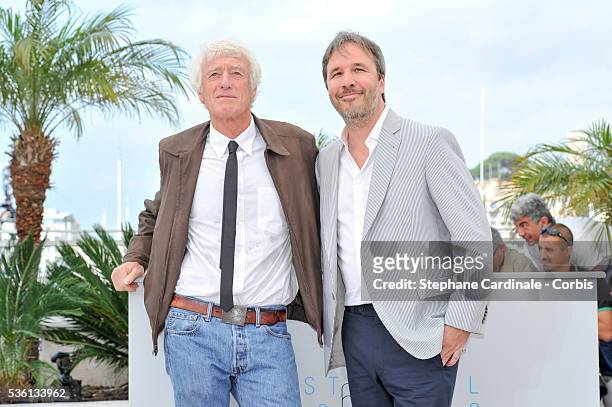 Roger Deakins and Basil Iwanyk attends the "Sicario" Photocall during the 68th Cannes Film Festival