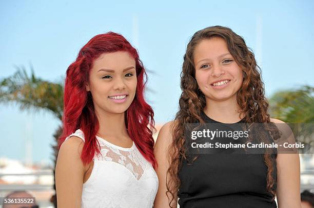 Leidi Gutierrez and Nancy Talamantes attend the 'Las Elegidas' Photocall during the 68th Cannes Film Festival