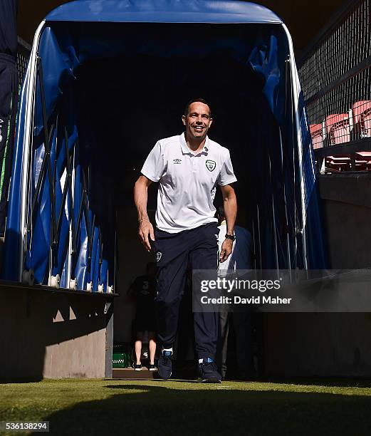 Cork , Ireland - 31 May 2016; David Forde of Republic of Ireland before the start of the the EURO2016 Warm-up International between Republic of...