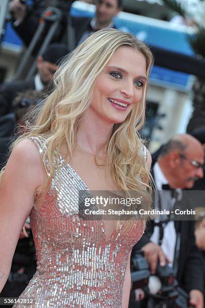 Sarah Marshall attends the Premiere of 'Dheepan' during the 68th Cannes Film Festival, on May 21, 2015 in Cannes, France.