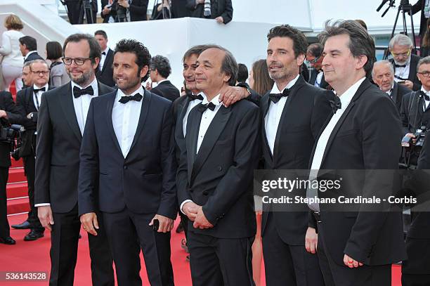 Tony Comiti and guests attend the Premiere of 'Dheepan' during the 68th Cannes Film Festival, on May 21, 2015 in Cannes, France.