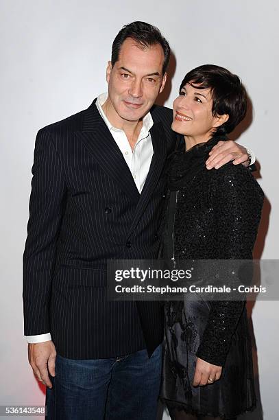 Samuel Labarthe and Helene Medigue attend "Madame Figaro" 30th Anniversary Party, at Salle Wagram in Paris.