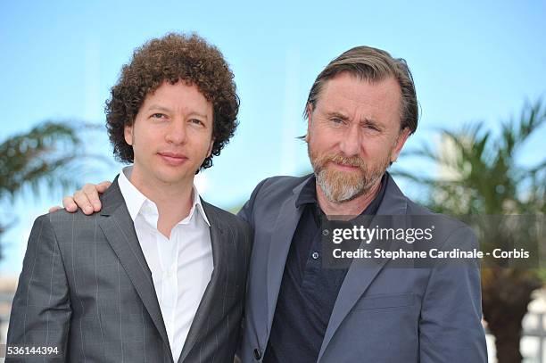 Michel Franco and Tim Roth attends the 'Chronic' Photocall during the 68th annual Cannes Film Festival on May 22, 2015