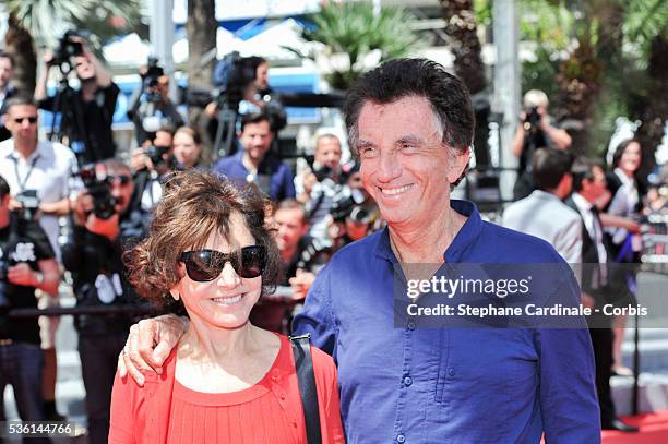 Jack Lang and Monique Lang attend the 'Valley Of Love' Premiere during the 68th annual Cannes Film Festival on May 22, 2015