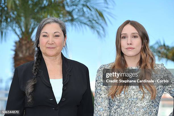 Robin Bartlett and Sarah Sutherland attend the 'Chronic' Photocall during the 68th annual Cannes Film Festival on May 22, 2015