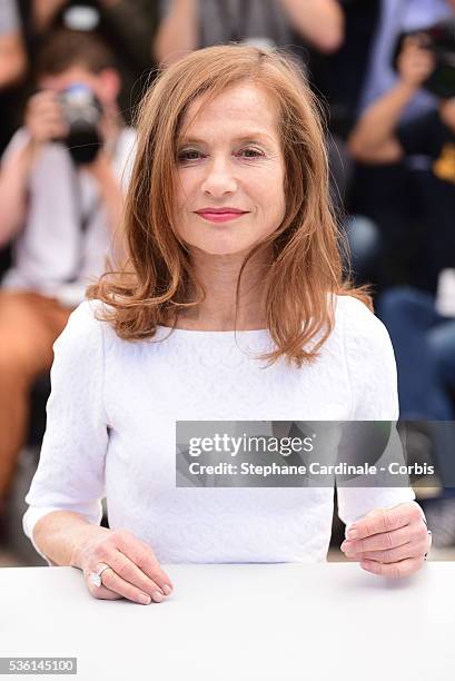 Isabelle Huppert attend the 'Valley Of Love' Photocall during the 68th annual Cannes Film Festival on May 22, 2015