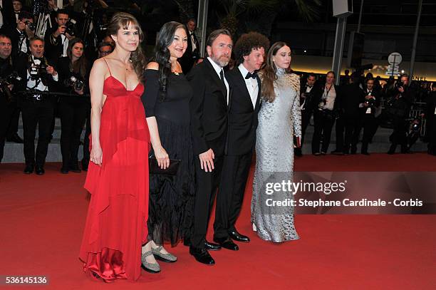 Nailea Norvind, Robin Bartlett, Tim Roth, Michel Franco and Sarah Sutherland attend the 'Chronic' Premiere during the 68th annual Cannes Film...