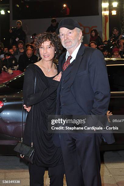 German actor Michael Gwisdek and his wife Gabriela Lehmann attend the 'True Grit' Premiere, during the 61st Berlin Film Festival at Berlinale Palace.