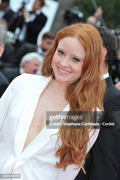 Barbara Meier attends the closing ceremony and 'Le Glace Et Le Ciel' Premiere during the 68th annual Cannes Film Festival on May 24, 2015