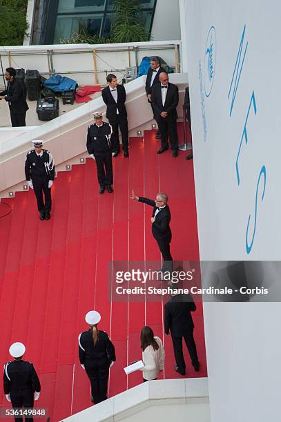 Thierry Fremaux attends at the closing ceremony and 'Le Glace Et Le Ciel' Premiere during the 68th annual Cannes Film Festival on May 24, 2015