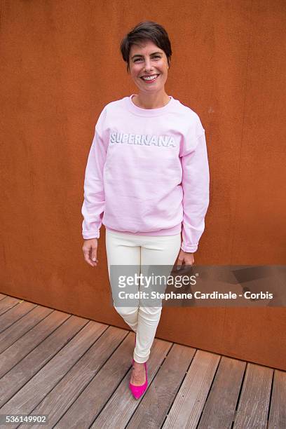 Alessandra Sublet attends the 2015 Roland Garros French Tennis Open - Day Three, on May 26, 2015 in Paris, France.