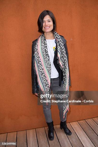 Flavie Pean attends the 2015 Roland Garros French Tennis Open - Day Three, on May 26, 2015 in Paris, France.