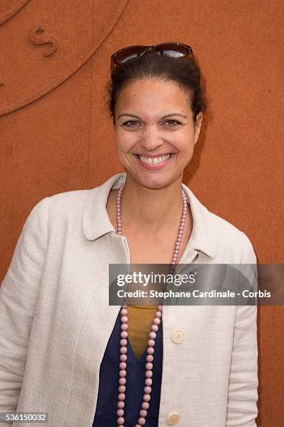 Isabelle Giordano attends the 2015 Roland Garros French Tennis Open - Day Three, on May 26, 2015 in Paris, France.