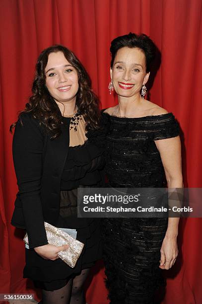 Kristin Scott Thomas and her daughter Hannah Olivennes attend the 36th Cesar Film Awards at Theatre du Chatelet, in Paris.