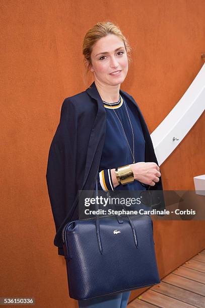 Julie Gayet attends the 2015 Roland Garros French Tennis Open - Day Four, on May 26, 2015 in Paris, France.