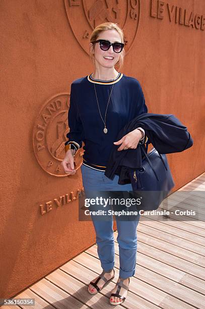 Julie Gayet attends the 2015 Roland Garros French Tennis Open - Day Four, on May 26, 2015 in Paris, France.