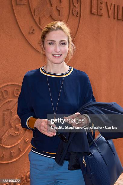 Julie Gayet attends the 2015 Roland Garros French Tennis Open - Day Four, on May 26, 2015 in Paris, France.