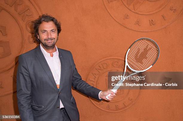 Henri Leconte attends the 2015 Roland Garros French Tennis Open - Day Four, on May 26, 2015 in Paris, France.