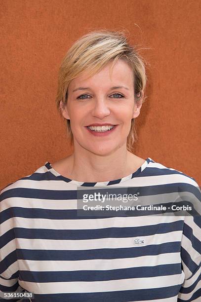 Celine Geraud attends the 2015 Roland Garros French Tennis Open - Day Four, on May 26, 2015 in Paris, France.