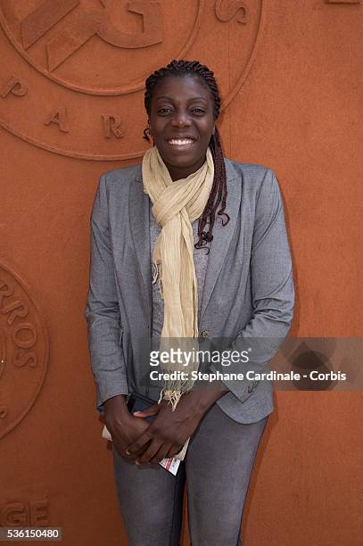 Gwladys Epangue attends the 2015 Roland Garros French Tennis Open - Day Four, on May 26, 2015 in Paris, France.