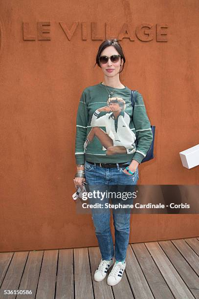 Geraldine Maillet attends the 2015 Roland Garros French Tennis Open - Day Six, on May 26, 2015 in Paris, France.