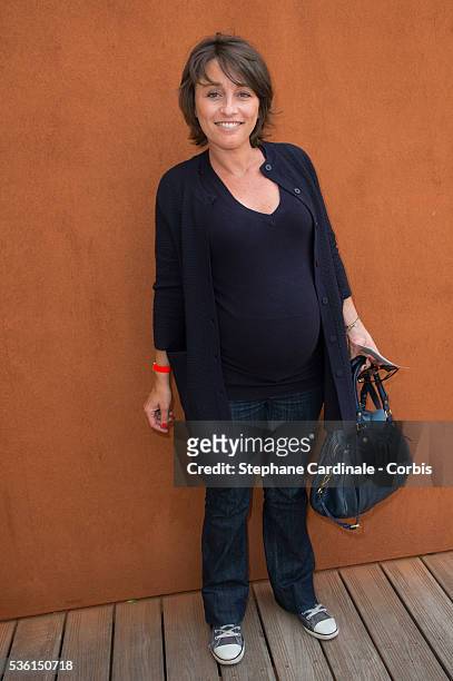 Amandine Begot attends the 2015 Roland Garros French Tennis Open - Day Six, on May 26, 2015 in Paris, France.