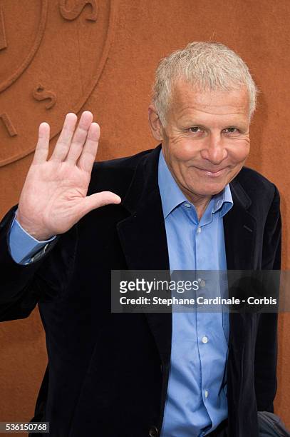 Patrick Poivre D'Arvor attends the 2015 Roland Garros French Tennis Open - Day Six, on May 26, 2015 in Paris, France.