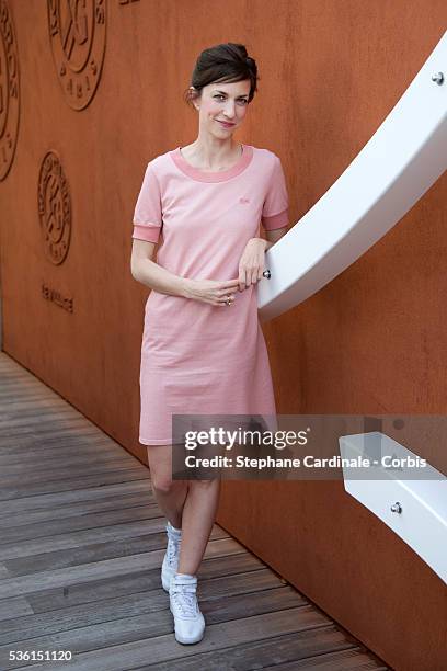 Emilie Caen attends the 2015 Roland Garros French Tennis Open - Day Seven, on May 30, 2015 in Paris, France.