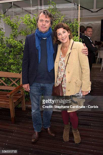 Eric Viellard and Isabelle Gelinas attend the 2015 Roland Garros French Tennis Open - Day Eight, on May 31, 2015 in Paris, France.