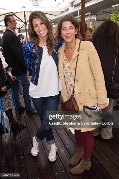 Laury Thilleman and Isabelle Gelinas attend the 2015 Roland Garros French Tennis Open - Day Eight, on May 31, 2015 in Paris, France.