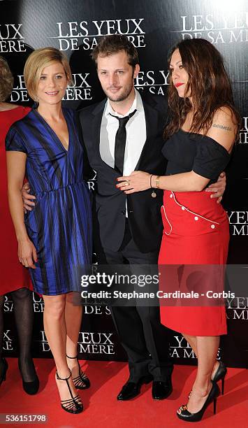 Marina Fois, Nicolas Duvauchelle and Karole Rocher attend 'Les Yeux De Sa Mere' Premiere, in Paris.