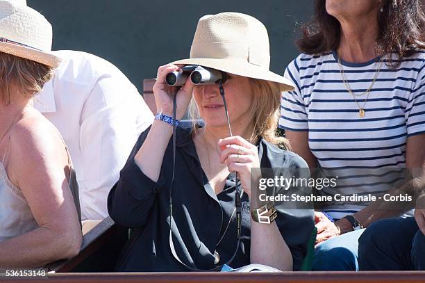 Julie Gayet attends the 2015 Roland Garros French Tennis Open - Day Twelve, on June 4, 2015 in Paris, France.