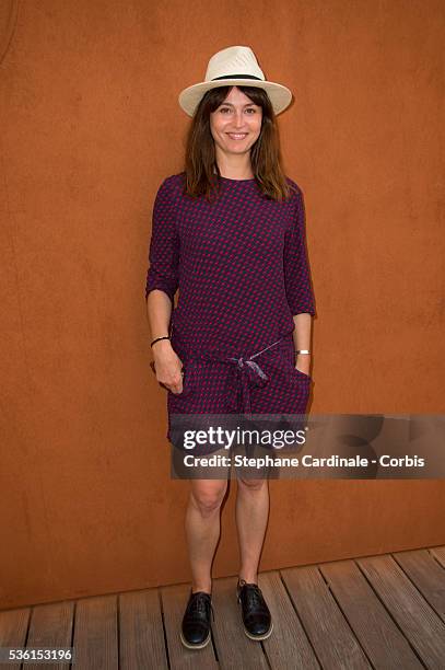 Anne Charrier attends the 2015 Roland Garros French Tennis Open - Day Twelve, on June 4, 2015 in Paris, France.