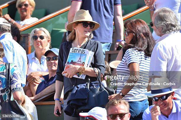 Julie Gayet attends the 2015 Roland Garros French Tennis Open - Day Twelve, on June 4, 2015 in Paris, France.