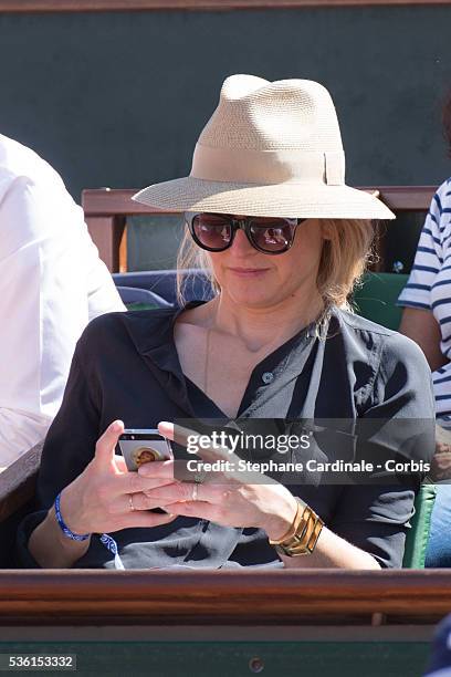 Julie Gayet attends the 2015 Roland Garros French Tennis Open - Day Twelve, on June 4, 2015 in Paris, France.