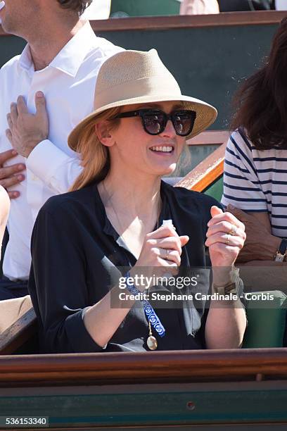 Julie Gayet attends the 2015 Roland Garros French Tennis Open - Day Twelve, on June 4, 2015 in Paris, France.