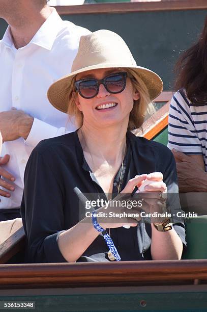 Julie Gayet attends the 2015 Roland Garros French Tennis Open - Day Twelve, on June 4, 2015 in Paris, France.