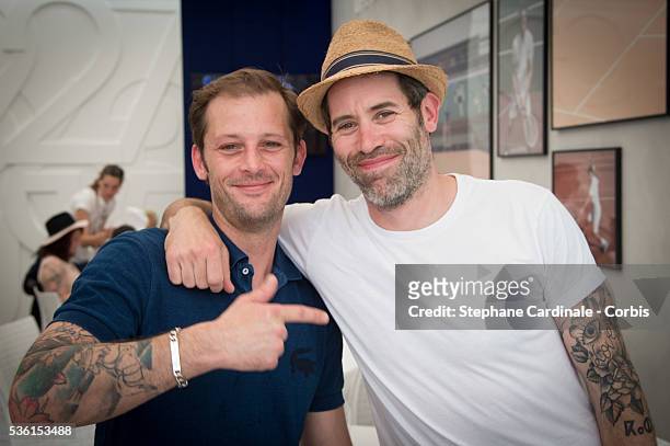 Actors Nicolas Duvauchelle and Jalil Lespert attend the 2015 Roland Garros French Tennis Open - Day Thirteen, on June 5, 2015 in Paris, France.