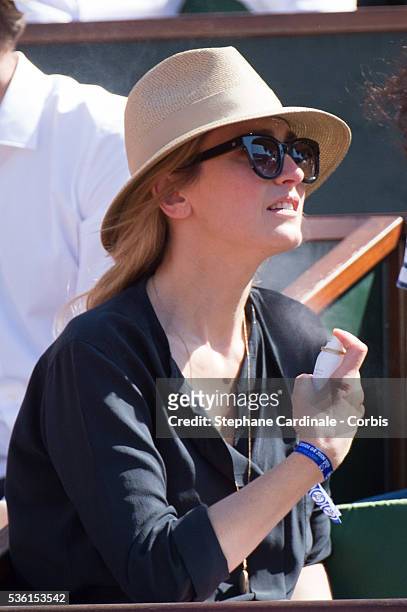 Julie Gayet attends the 2015 Roland Garros French Tennis Open - Day Twelve, on June 4, 2015 in Paris, France.