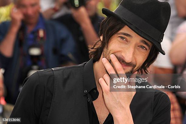 Adrien Brody at the photo call for "Midnight in Paris" during the 64rd Cannes International Film Festival.