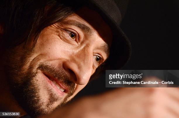 Adrien Brody at the press conference of "Midnight in Paris" during the 64rd Cannes International Film Festival.