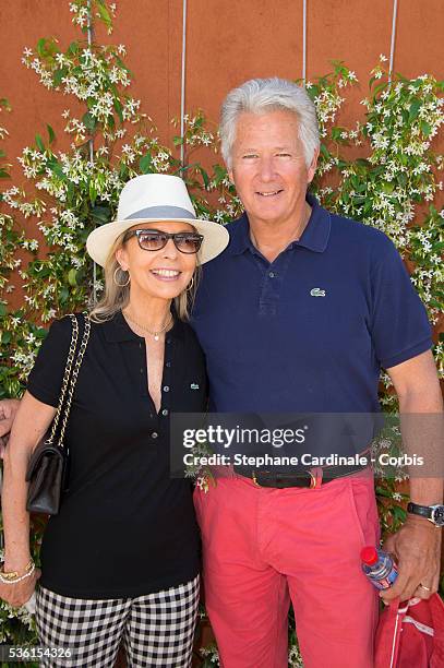 Pierre Dhostel and his Wife Carole attend the 2015 Roland Garros French Tennis Open - Day Fourteen, on June 6, 2015 in Paris, France.