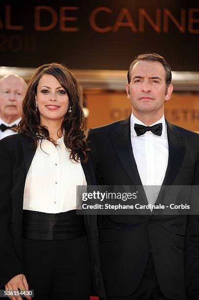 Berenice Bejo and Jean Dujardin at the premiere of "The Artist" during the 64th Cannes International Film Festival.