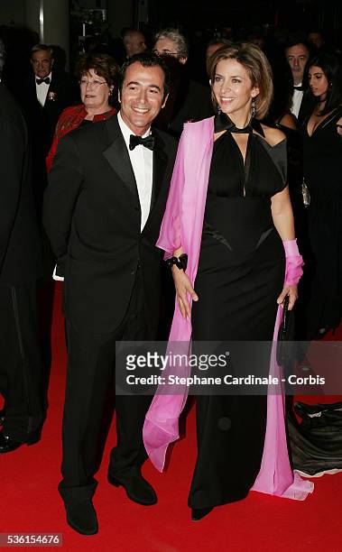 Bernard Montiel and Corinne Touzet attend a gala reception on Monaco's National Day.