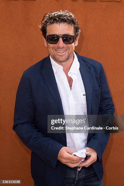 Patrick Bruel attends the Men's Singles Final of 2015 Roland Garros French Tennis Open - Day Fithteen, on June 7, 2015 in Paris, France