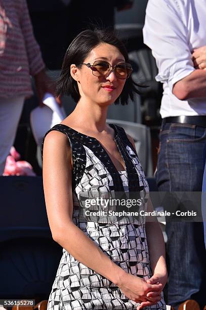 French Minister of Culture Fleur Pellerin attends the Men's Singles Final of 2015 Roland Garros French Tennis Open - Day Fithteen, on June 7, 2015 in...